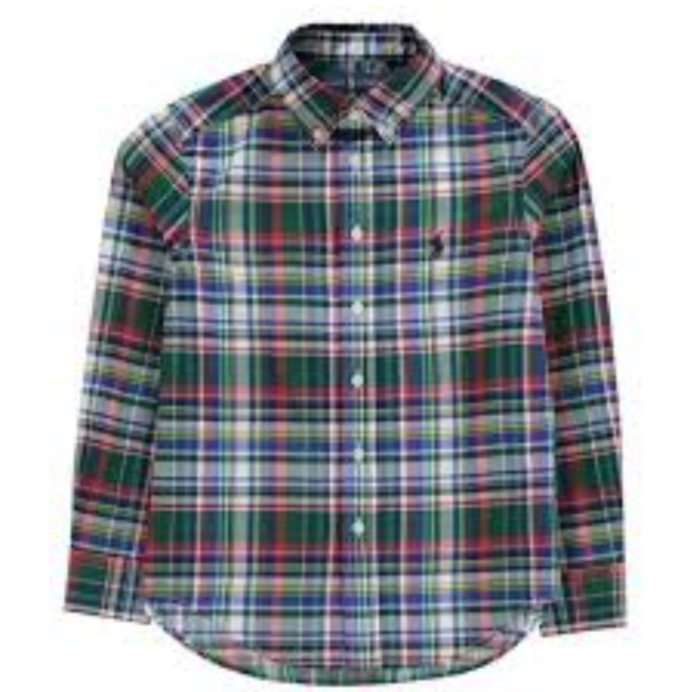 Ralph Lauren Natural Stretch Long Sleeve Plaid Button Down Shirt Size Small NWT